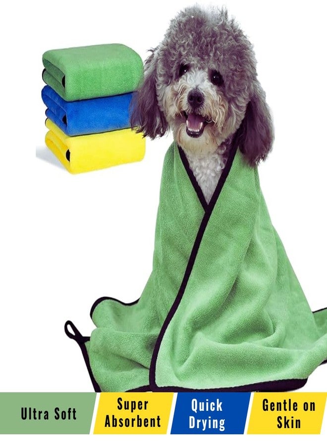 Microshine Microfiber PET Towel Set for Dogs & Cats - Pack of 3 | Super Absorbent, Quick Dry, Soft Pet Bath Towels for Dogs & Cats - Image 2